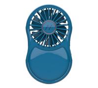 Ventilador de mano Muitomas MIRRORFANBL azul con espejo y luz LED
