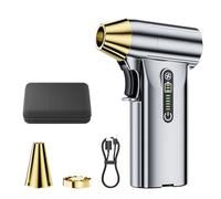 Ventilador de mano para exteriores, recargable, inalámbrico, potente 130000 rpm, ventilador limpiador para oficina al aire libre, soplador de refrigeración ajustable