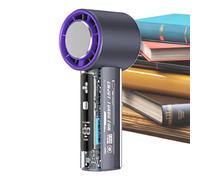 Ventilador de mano pequeño, ventilador de mano portátil con pantalla LED, enfriador de aire ABS, batería de 3000 mAh, 100 velocidades, 1.3 x 2.4 x 6.2 pulgadas, para viajes, playa, verano