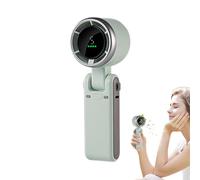 Ventilador de mano pequeño, ventilador de mano portátil - Escritorio de ventilador portátil plegable | Duración de la batería larga, exhibición digital ajustable de 5 velocidades para mujeres para
