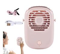 Ventilador de mano pequeño, ventilador personal de flujo de aire fuerte, 3 modos de soplador de aire portátil ajustable para escritorio, playa, clima cálido, camping, mujeres, hombres, entusiastas del