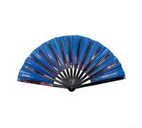 Ventilador de mano plegable de 13 pulgadas para bailar, abanico colorido de aplausos para festivales, fiestas de baile, ventilador de mano portátil plegable grande, con colores vibrantes, ventilador