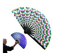 Ventilador de mano plegable grande, ventilador de mano se enciende, Ventilador de bolsillo plegable, Fotos grandes de accesorios fotográficos, accesorios de festivales para el rendimiento de