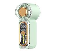 Ventilador de Mano Portátil de Alta Velocidad, Fan Personal Compacto con Luz Intermitente de Emergencia, Sensación de Hielo y 100 Niveles de Velocidad, Mini Ventilador de Bolsillo para Hogar