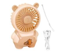 Ventilador De Mano Portátil: Dispositivo De Refrigeración Recargable Por USB, Compañero De Flujo De Aire Silencioso, Ventilador Eléctrico Compacto | Refrigerador Personal Con Temática De Capibara Para