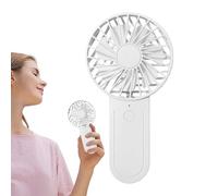 Ventilador de mano portátil, herramienta de refrigeración USB de 3 velocidades, con gancho, ventilador portátil silencioso de 1200 mAh, 3500-6500 RPM, para niños y adultos, verano, viajes, coche