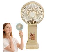 Ventilador de mano portátil - Mini ventilador de refrigeración Capybara de dibujos animados, máquina de viento silenciosa inalámbrica con carga USB, accesorio de exhibición de mesa adorable |