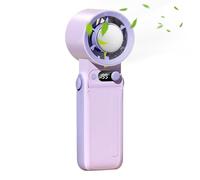 Ventilador de mano - portátil portátil con ventilador recargable, Turbo Fan, Wind Speeds, Personal Fôan, cuello para colgar ventiladores con 16 horas de enfriamiento | Mini F́an for Travel, Commute