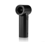 Ventilador de mano portátil recargable con pantalla digital y 5 velocidades ajustables para alivio del calor en verano, funciona con batería de 3600 mAh, motor de turbina sin escobillas (negro)