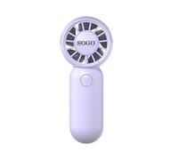 Ventilador de mano portátil recargable Sogo 500 mAh 10.400 rpm púrpura