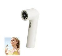 Ventilador de mano portátil, velocidad de viento de precisión de 100 niveles de brisa suave a refrigeración turbo de 16000 rpm, batería de 3000 mAh 9 horas de funcionamiento, compacto y ligero para