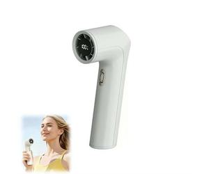 Ventilador de mano portátil, velocidad de viento de precisión de 100 niveles de brisa suave a refrigeración turbo de 16000 rpm, batería de 3000 mAh 9 horas de funcionamiento, compacto y ligero para