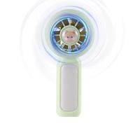 Ventilador de mano portátil - Ventilador de mano de escritorio pequeño, unidad de refrigeración de alta velocidad para refrescar, soporte recargable por USB con método de batería extendida, accesorio