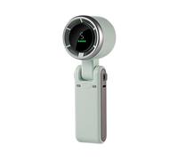 Ventilador de mano portátil, ventilador de mano recargable,Ventilador de escritorio Plegable de personal | Duración de la batería larga, exhibición digital ajustable de 5 velocidades para mujeres