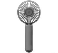 Ventilador de mano recargable Turbo potente flujo de aire USB ventilador de bolsillo con luz LED para senderismo al aire libre 14,5 cm (negro)