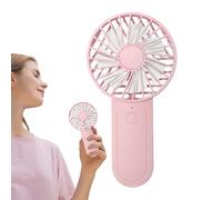 Ventilador de mano recargable - Ventilador USB de 3 velocidades, equipado con gancho 1200 mAh silencioso portátil de mano 3500 - 6500 rpm - Para niños, adultos, estudiantes, viajes, oficina, playa