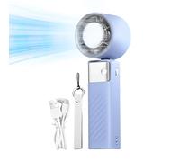 Ventilador De Mano Recargable - Ventiladores Portátiles Silenciosos Sin Aspas,Enfriador de Aire Plegable con Pantalla Digital 199 Velocidades, Dispositivos Recargables para Acampada Viajes Exterior