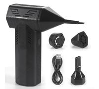 Ventilador de mano turbo de 130000 RPM para limpieza de nieve, soplado de desechos y limpieza de equipos sensibles con opciones de flujo de aire y boquilla ajustables