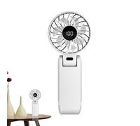 Ventilador de mano - Ventilador de bolsillo con pantalla digital - Enfriador de alimentos de escritorio plegable, accesorios geniales para exteriores, cosas de refrigeración por aire para estudiantes