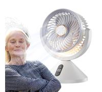 Ventilador de mesa con circulación de aire, ventilador de mesa recargable por USB, con función de ambientador y 100 niveles de velocidad, para verano, relajación, habitación de estudiantes, lecciones