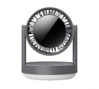 Ventilador de mesa con tecnología de turbina que ofrece distribución de aire mejorada y funcionamiento silencioso (gris oscuro)