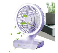 Ventilador de mesa oscilante - Ventilador oscilante recargable, ventilador portátil de refrigeración de aire | Ventilador personal de 5 velocidades con mando a distancia, enfriador de aire Mul