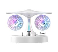 Ventilador de mesa portátil Mist - Enfriador de aire recargable USB 5000 mAh 19,2 x 11,1 x 13,4 cm, mini enfriador de aire silencioso de 3 velocidades, ventilador personal compacto