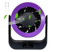 Ventilador De Mesa, Ventilador De Escritorio | USB Recargable De Enfriamiento Silencioso - Exhibición LED De Escritorios Portátil Tranquilo Ventilado De Escritorio Montado Para El Dormitorio Para E