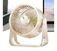 Ventilador de mesa, ventilador de mesa, 6.65 x 7.44 x 3.66 pulgadas, recargable y silencioso, inclinación de 360 grados, unidad de montaje para dormitorio, dormitorio, camping, playa, salas de estudio