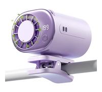 Ventilador de mesa - Ventilador recargable personal con pantalla digital LED con refrigeración compacta con rotación de 360 grados | 7,76 cm 3 pulgadas abdominales | Viajar obra C