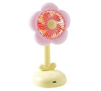 Ventilador de mesilla de noche, ventilador de mesa para refresco, dispositivo USB recargable con luces nocturnas para interiores y exteriores, viajes, camping, para dormitorio, oficina, escuela, viaje