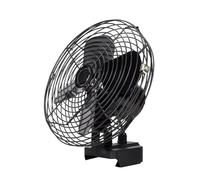 Ventilador de metal industrial eficiente de 8 pulgadas, 2 velocidades ajustables para sistemas de batería, para climas cálidos y áreas de trabajo, ventilador para acampar aire libre