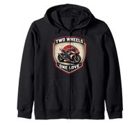 Ventilador de Moto de Dos Ruedas One Love japonés Street Motrocycle Sudadera con Capucha