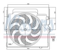 Ventilador de Motor Del Radiador Eléctrico Nissens para BMW 3er Compacto
