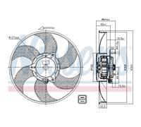 Ventilador de Motor Del Radiador Eléctrico Nissens para Citroën Berlingo,