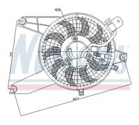 Ventilador de Motor Del Radiador Eléctrico Nissens para Hyundai Terracan HP
