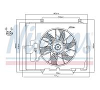 Ventilador de Motor Del Radiador Eléctrico Nissens para Mercedes-Benz SLK