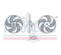 Ventilador de Motor Del Radiador Eléctrico Nissens para Peugeot 206 Gas Cc