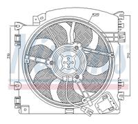 Ventilador de Motor Del Radiador Eléctrico Nissens para Renault Clio III