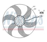 Ventilador de Motor Ventilador Del Radiador Eléctrico Nissens para Mercedes-Benz