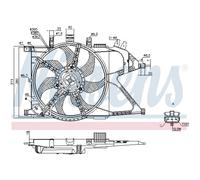 Ventilador de Motor Ventilador Del Radiador Eléctrico Nissens para Opel Corsa C