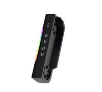 Ventilador de muelle de refrigeración multivelocidad, iluminación LED ajustable, soportes de montaje seguro, sobrecalentamiento para estación de refrigeración Switch2 ABS para juegos