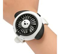 Ventilador de muñeca portátil, enfriador de forma de reloj, ventilador recargable de 11.22 x 2.99 x 1.85 pulgadas con correa de muñeca, enfriador de aire compacto, ventiladores personales con diseño