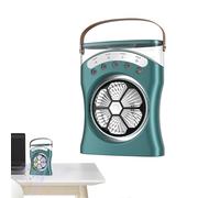 Ventilador de nebulización de escritorio, agua recargable pequeño, rotación de 180 grados de tres velocidades, refrigeración portátil, ventiladores para clima cálido, dormitorio, sala de estudio y uso