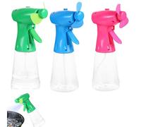 Ventilador de nebulización de mano, 3 ventiladores de pulverización de agua, botella de spray de refrigeración portátil, funciona con pilas, ventiladores de pulverización de refrigeración, dispositivo