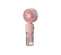 Ventilador de nebulización, mini ventilador de pulverización de mano con funcionamiento silencioso, ventilador de refrigeración de niebla portátil de 4 velocidades, humidificador personal recargable