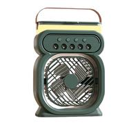 Ventilador de nebulización portátil, ventilador de nebulización portátil, enfriador recargable, 3 velocidades de ajustables, 450 ml, dispositivo de refrigeración de tanque de agua con asa para