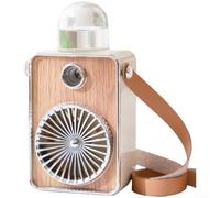 Ventilador de nebulización USB con luz nocturna, humidificador portátil para escritorio, recargable para mini enfriador de aire para hogar, oficina, dormitorio, viajes (blanco)