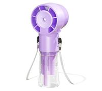 Ventilador de nebulización, ventilador portátil recargable, 5.98 x 2.2 pulgadas, enfriador de aire compacto de 1200 mAh, accesorios reutilizables para clima cálido para uso diario, viajes al aire