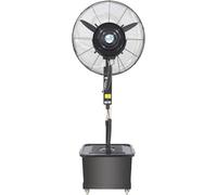 Ventilador de niebla comercial con remoto, enfriador de pedestal de 3 velocidades para garaje de patio.Diseño portátil con ruedas giratorias.Operación silenciosa y temporizador.Uso Interior Al Aire Li